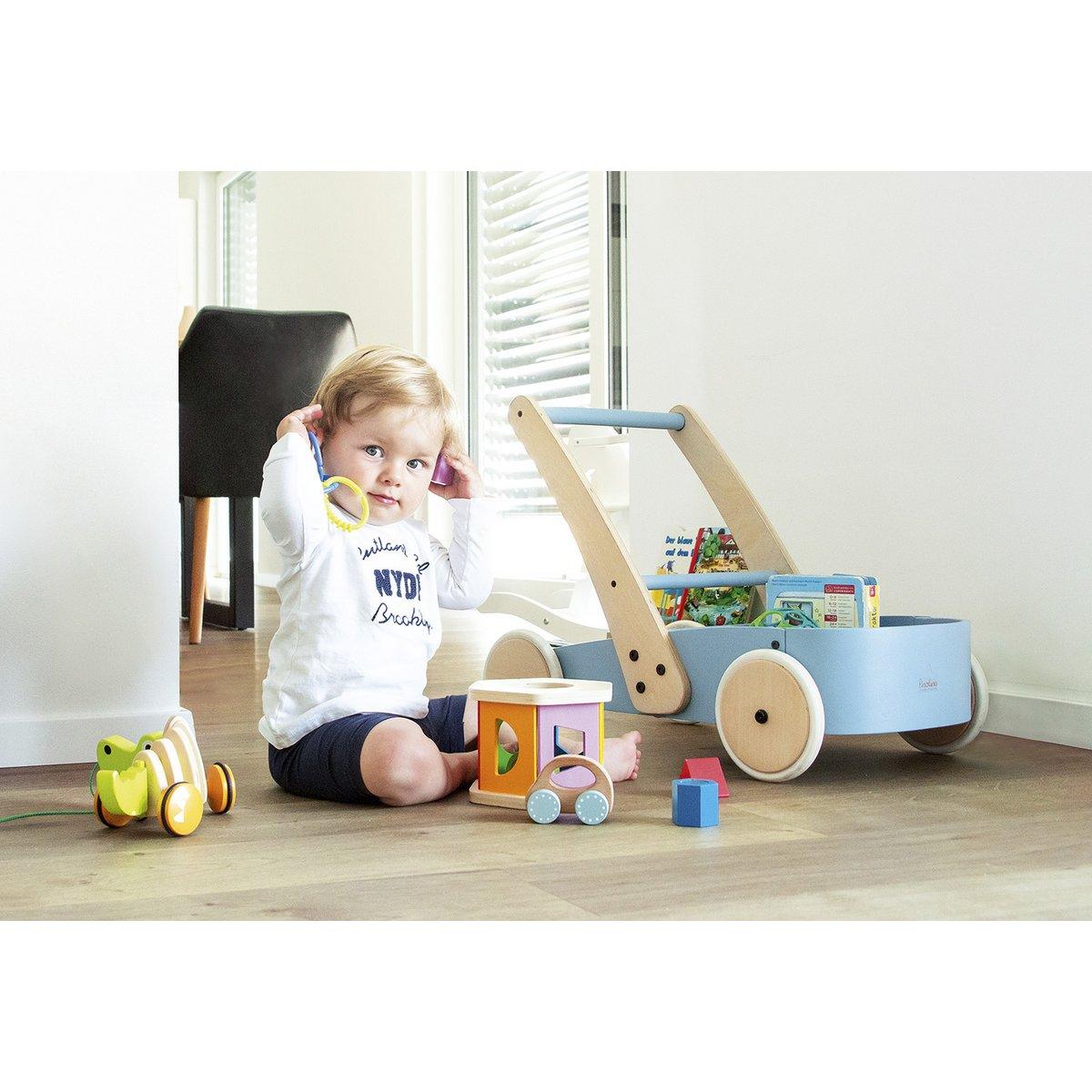 Loopwagen Fiete - blauw - FamilyStuff