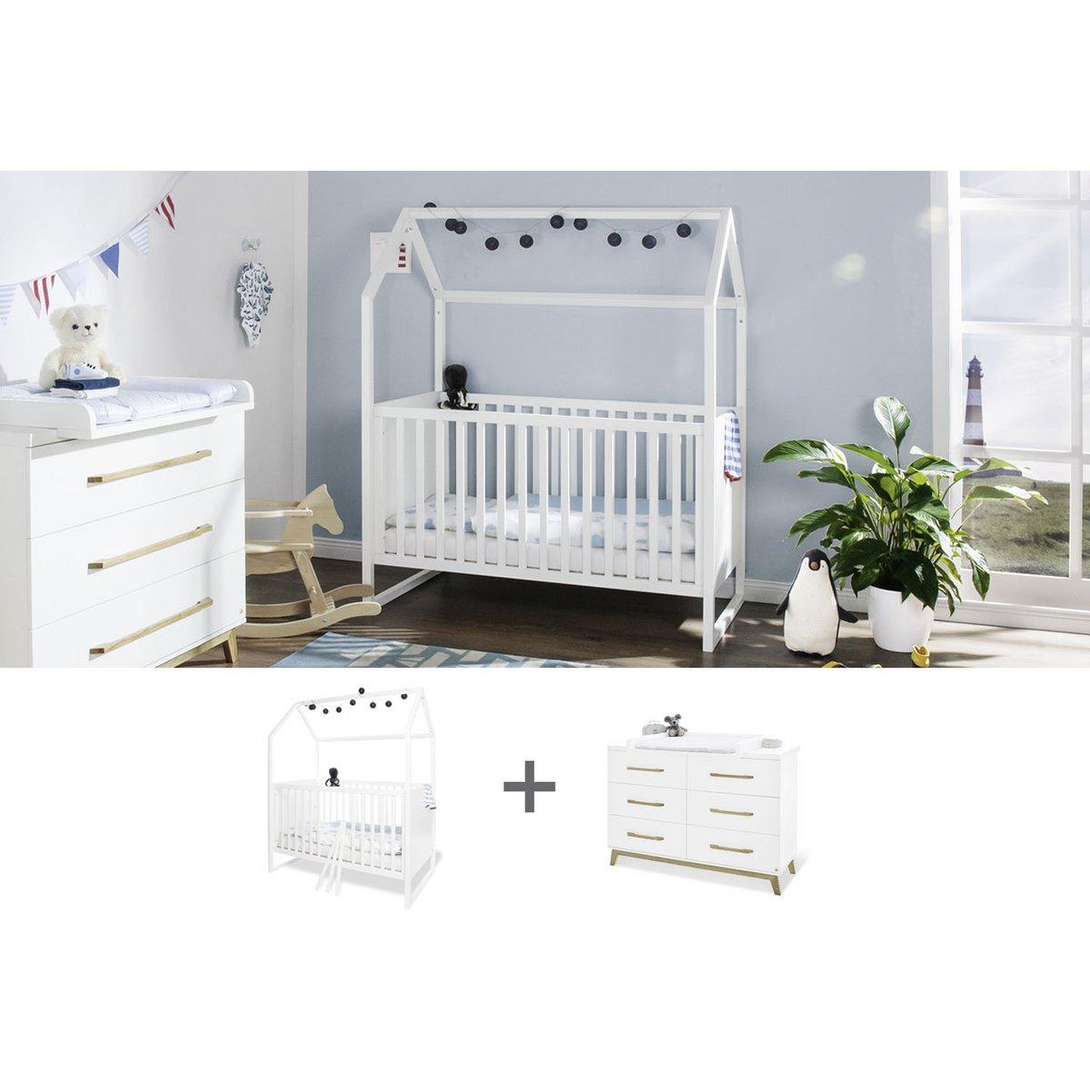 Babykamer combinatie Hilda & Riva: ledikant en brede commode - FamilyStuff