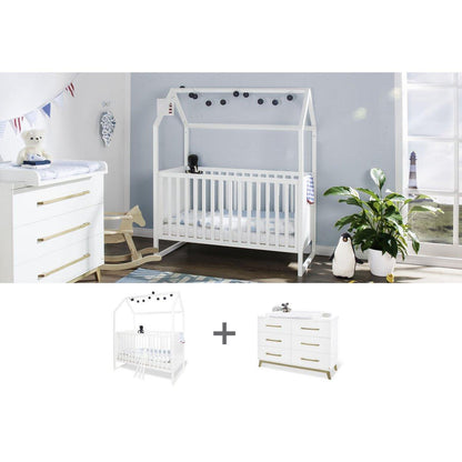 Babykamer combinatie Hilda & Riva: ledikant en brede commode - FamilyStuff