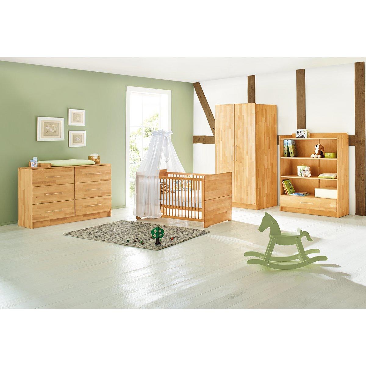 Babykamerset Natura – ledikant, brede commode en 2 - deurs kledingkast - FamilyStuff